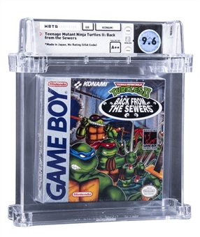 1991 GB Game Boy Nintendo (USA) "Teenage Mutant Ninja Turtles II: Back From The Sewers" Sealed Video Game - WATA 9.6/A++